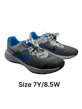 Nike Gray & Blue Running Shoes